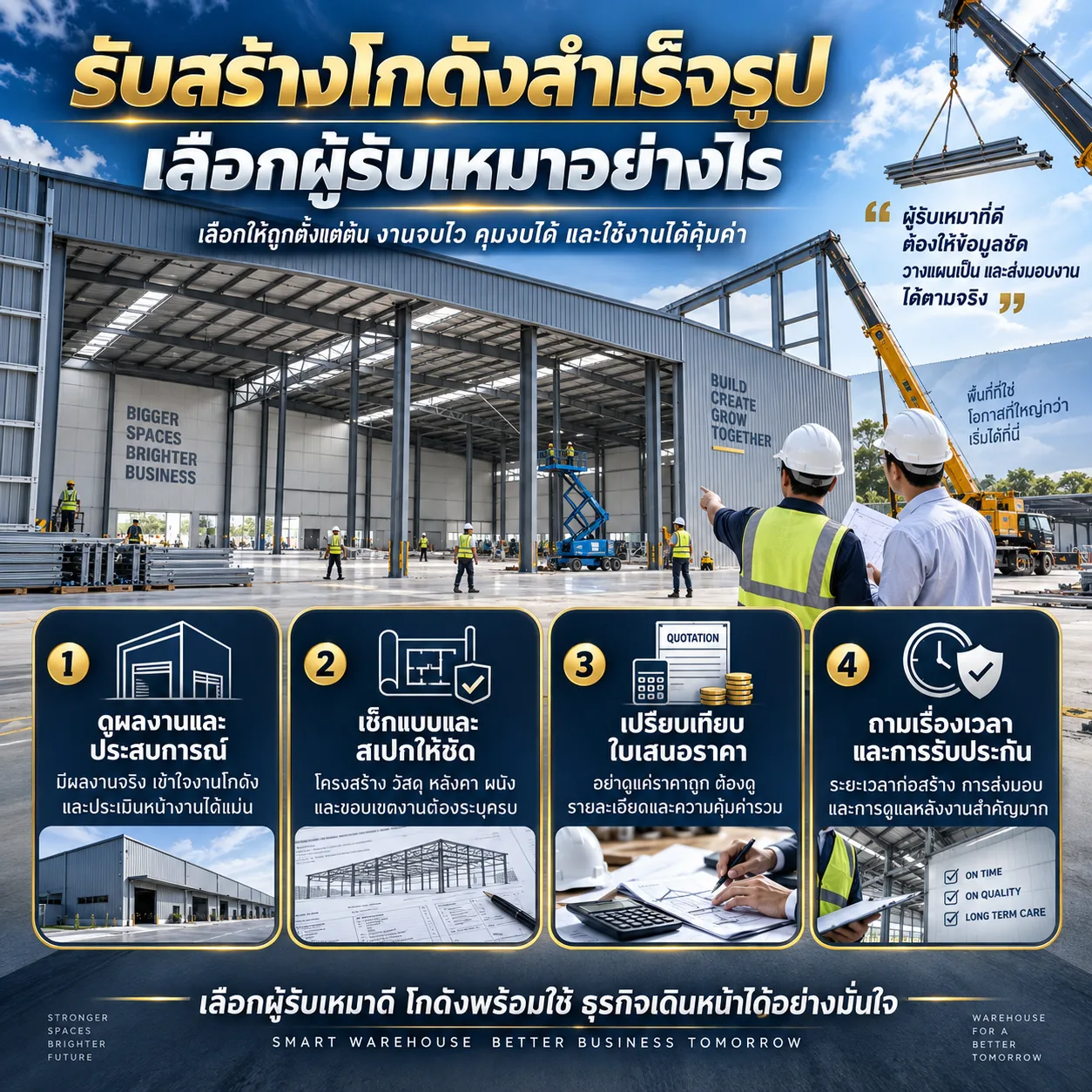 รับสร้างโกดังสำเร็จรูป เลือกผู้รับเหมาอย่างไร